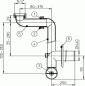 Preview: Raumspar-Waschtisch-Möbelsiphon DN40x5/4" HL137/40